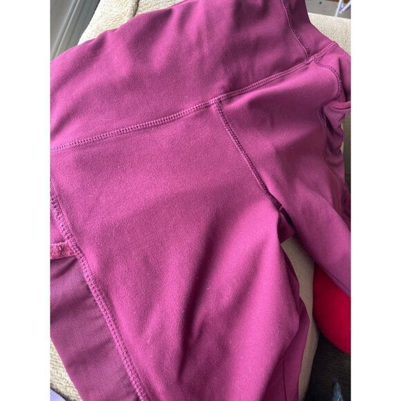 Move by Ardene Purple Crop Leggings Activewear Sport Sheer Leg Panels Sz S - Picture 9 of 9